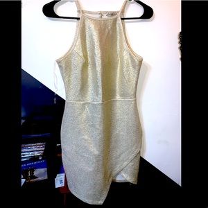 Gold party dress